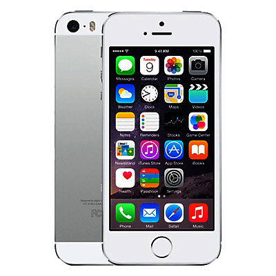 Apple iPhone 5s, iOS, 4, 4G LTE, SIM Free, 16GB Silver